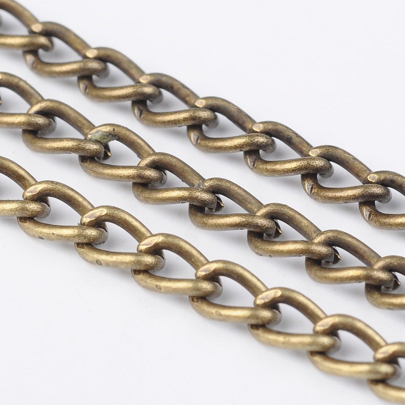 1M Antique Bronze Twist Curb Chain