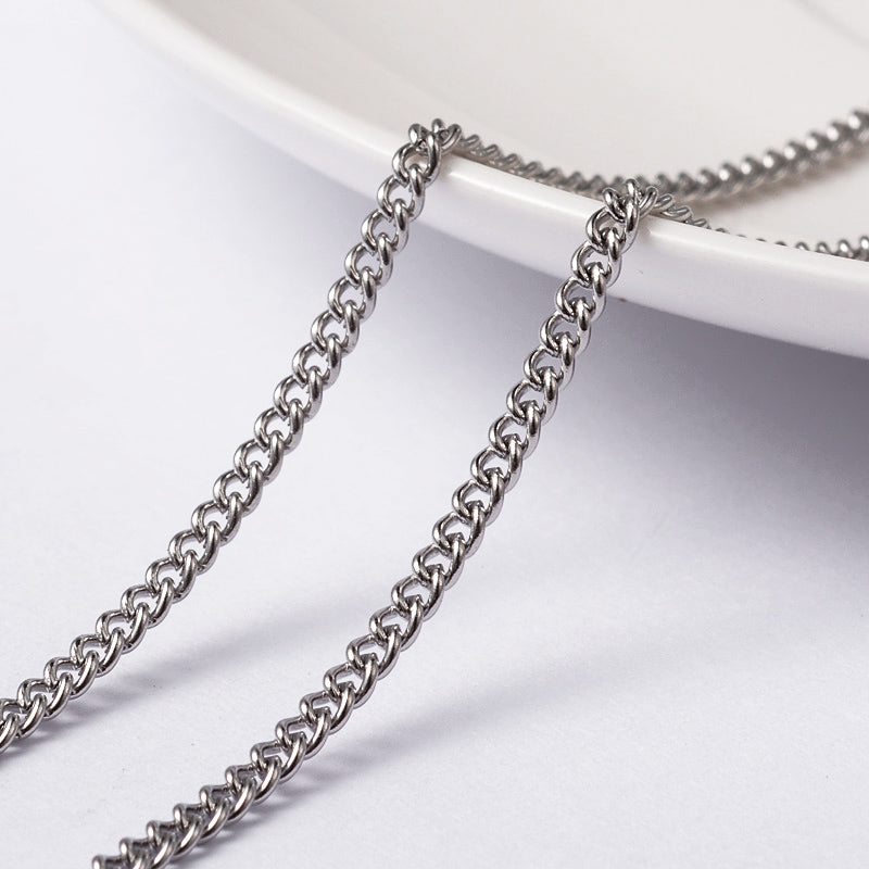 1M Stainless Steel Twisted Curb Chain