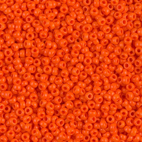 10g 11/0 Miyuki Round Opaque Orange Seed Beads