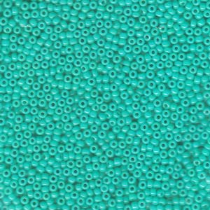 10g 11/0 Miyuki Round Opaque Turquoise Green Seed Beads