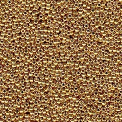 10g 11/0 Miyuki Round Galvanized Gold Seed Beads