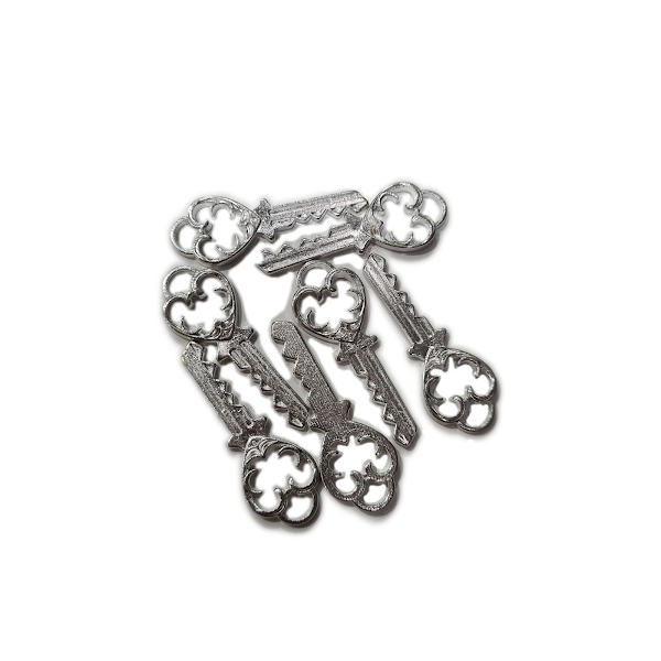 Silver Key Charm