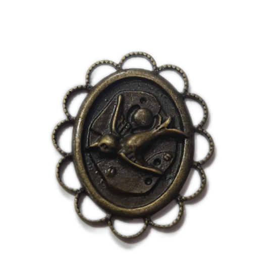 2pc Bronze Bird Pendant