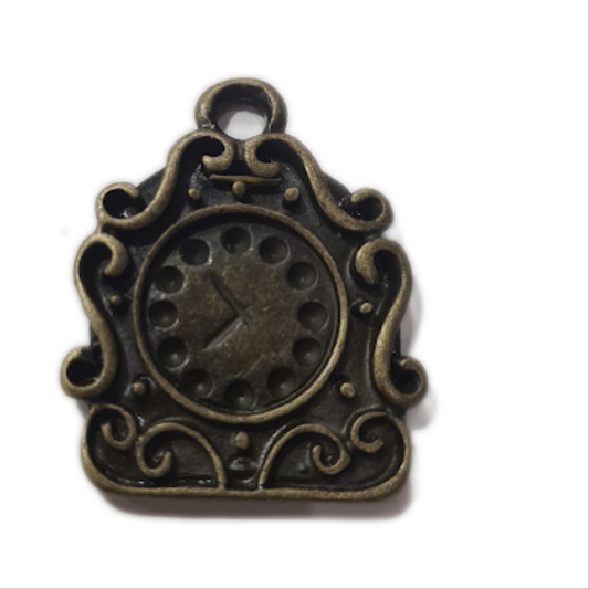 Bronze Grandfather Clock Charm Pendant