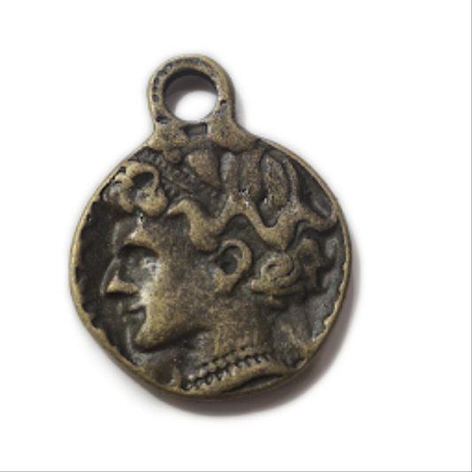 Bronze Head Charm Pendant