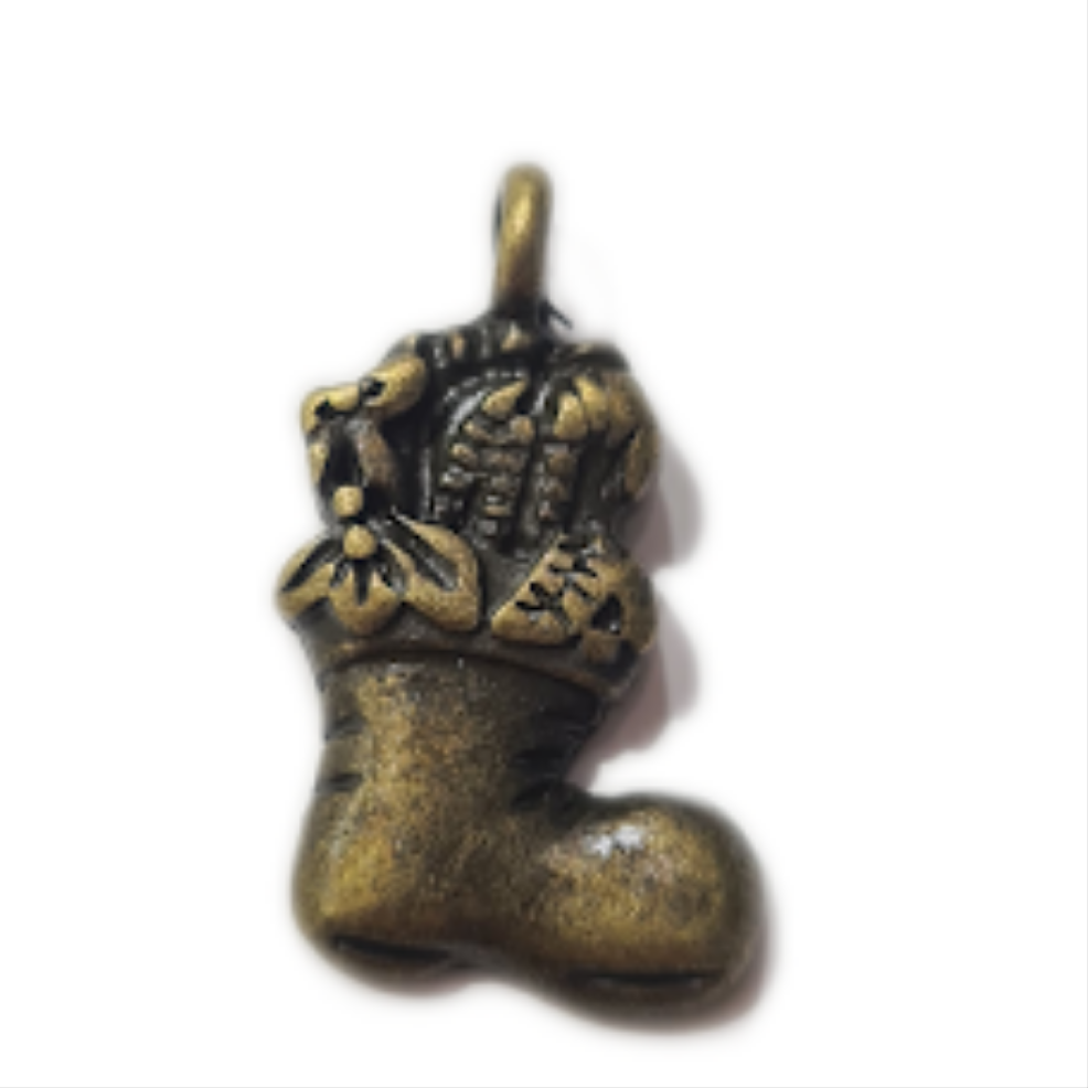 Bronze Santa Sack Charm