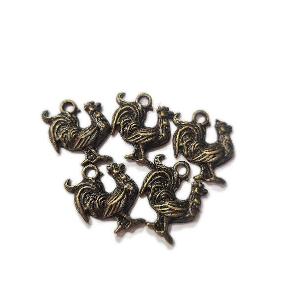 Bronze Chicken Charm