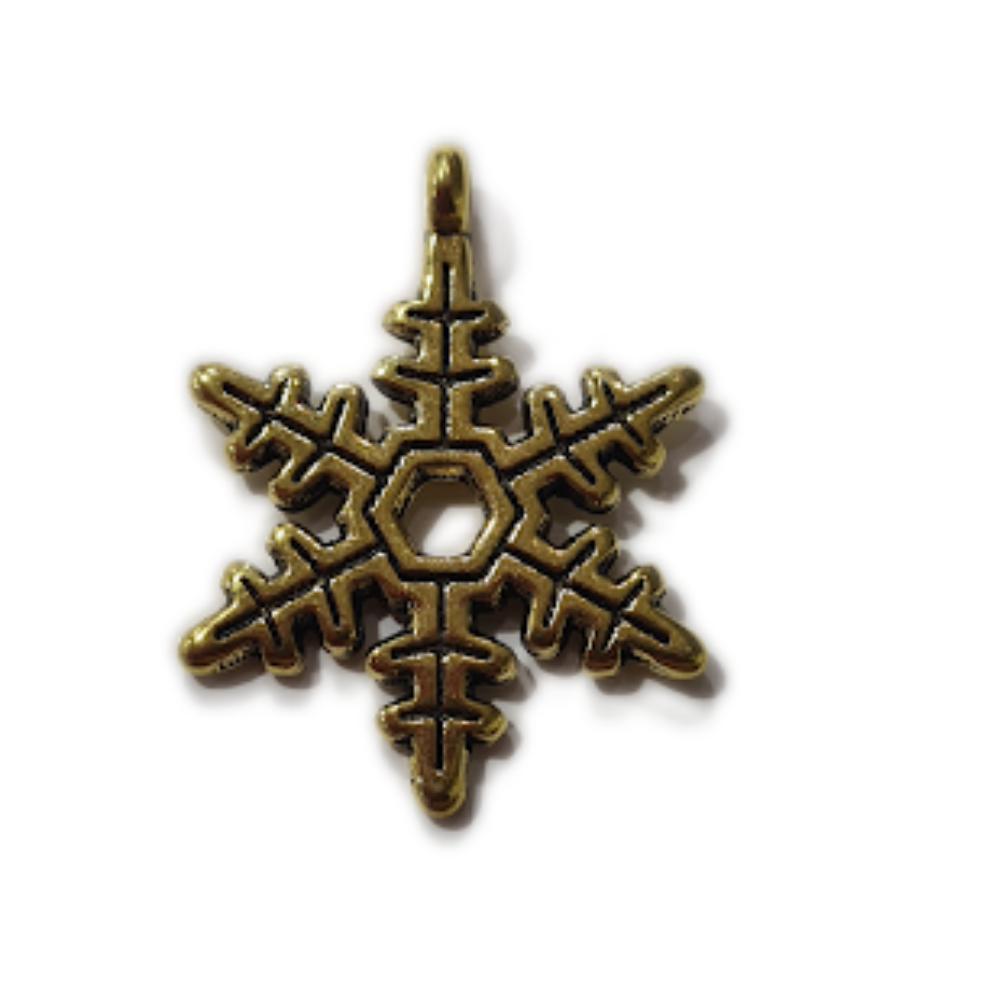 Gold Snowflake Charm
