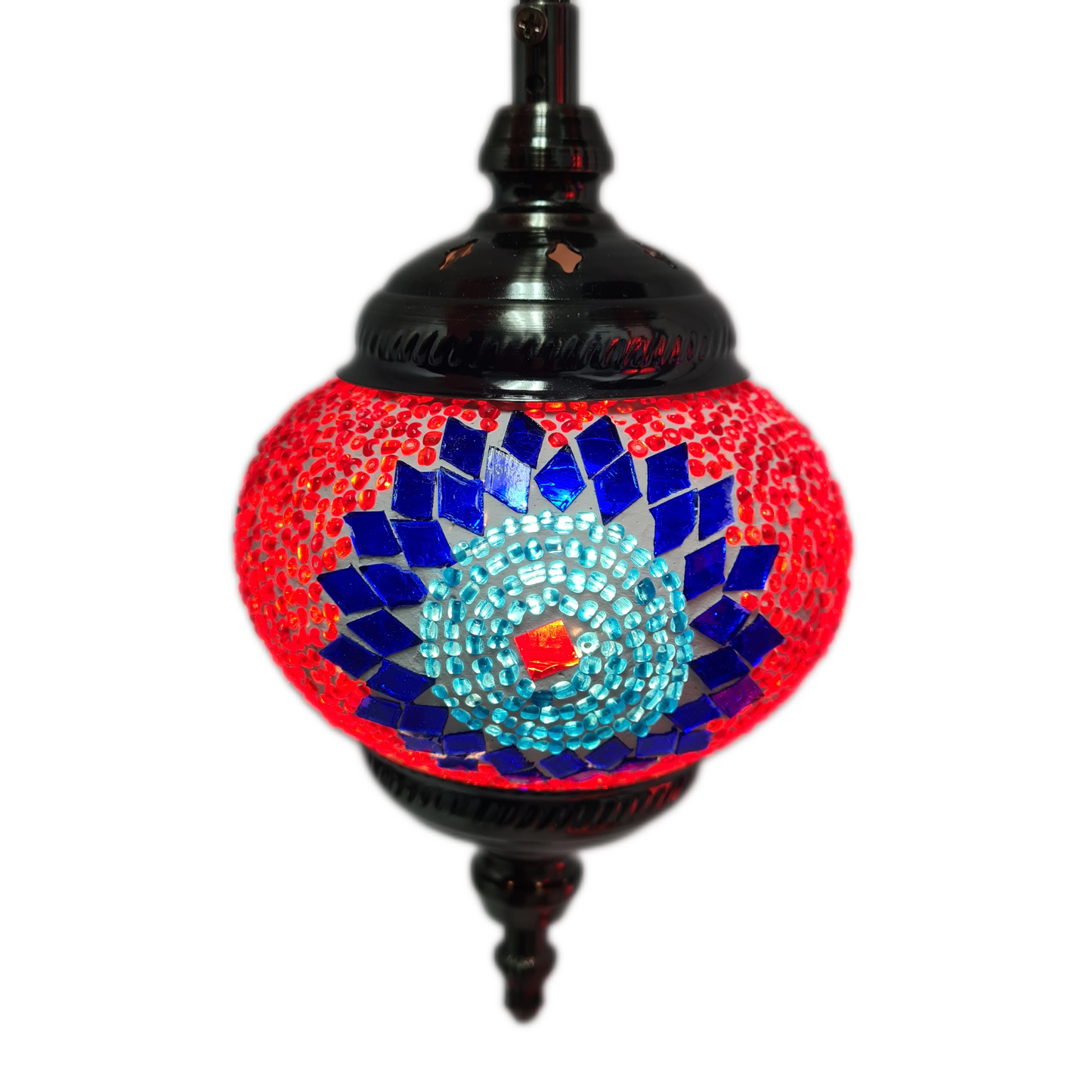 5 Globe Hanging Turkish Mosaic Lamp - TL44