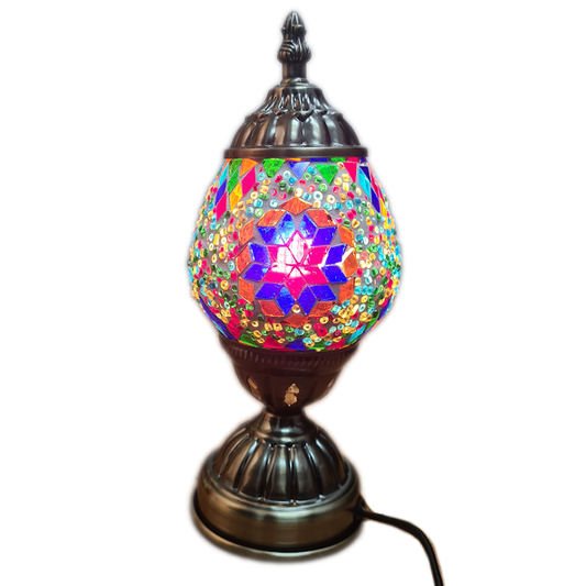 Small Turkish Oval Mosaic Table Lamp - TL1