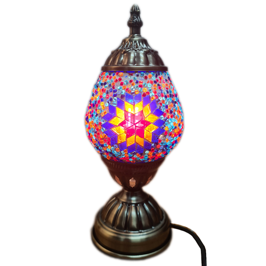 Small Turkish Oval Mosaic Table Lamp - TL1