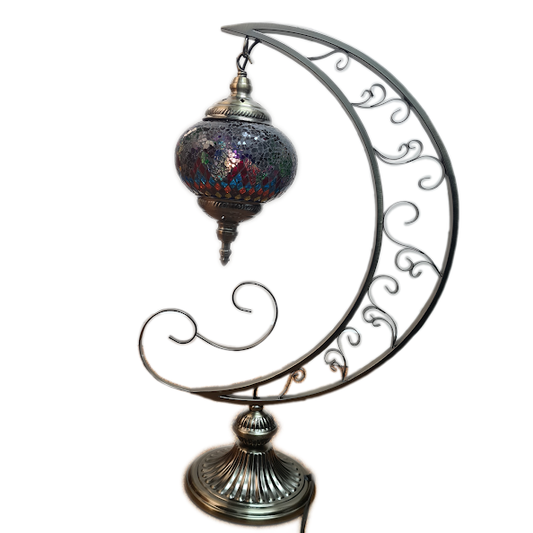 Turkish Mosaic Moon Lamp