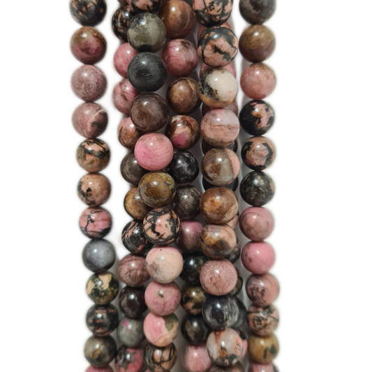 10mm Rhodonite Gemstone Beads