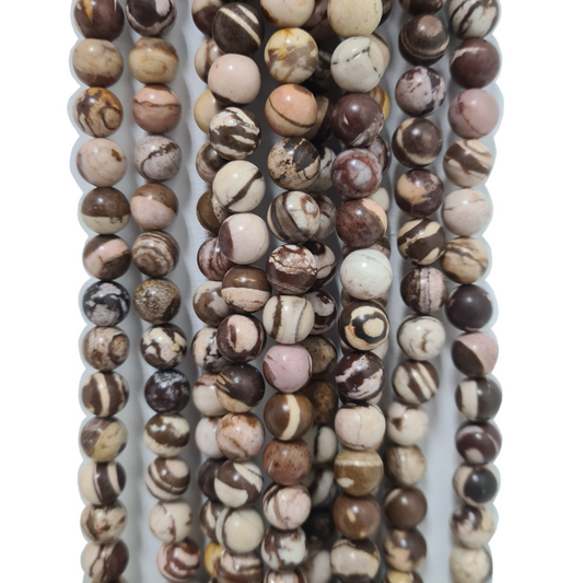 10mm Brown Zebra Jasper Beads