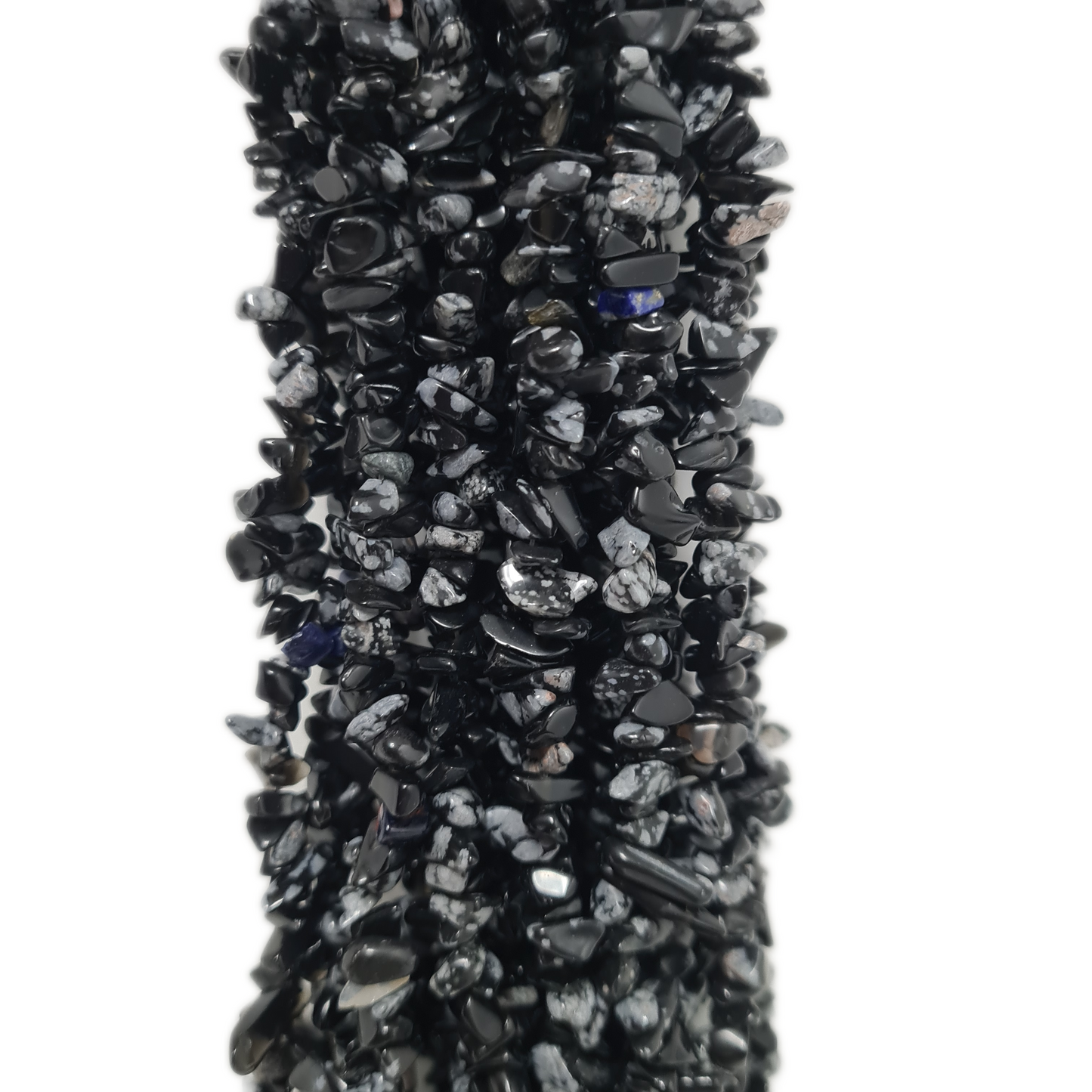 Snowflake Obsidian Chip Bead Strand