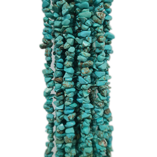 Medium Size Howlite Chip Bead Strand