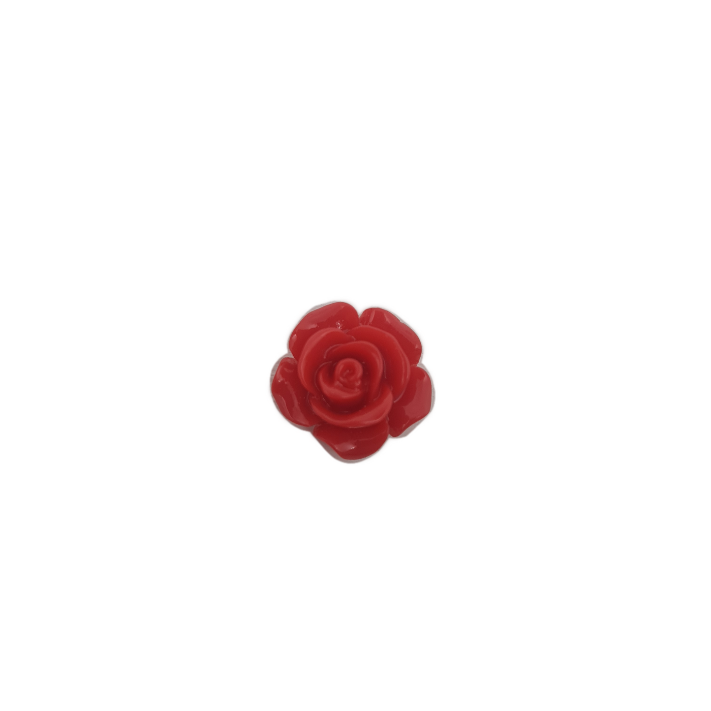 10pc Red Resin Flower Cabochons