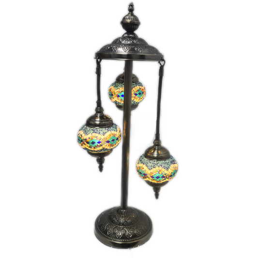 3 Globe Hanging Turkish Mosaic Lamp