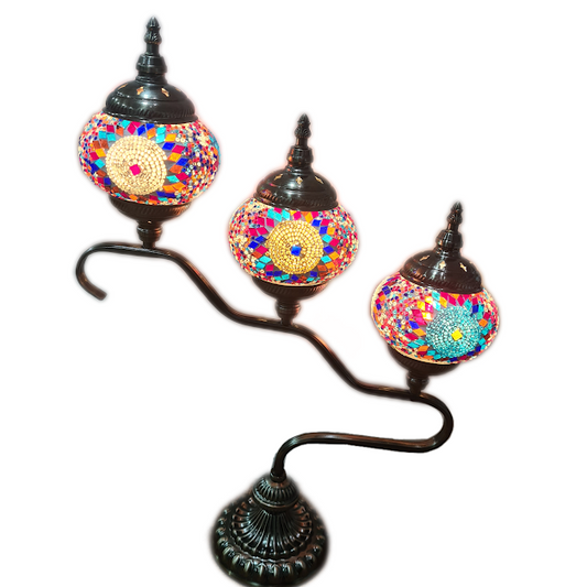 3 Globe Turkish Mosaic Lamp - TL40