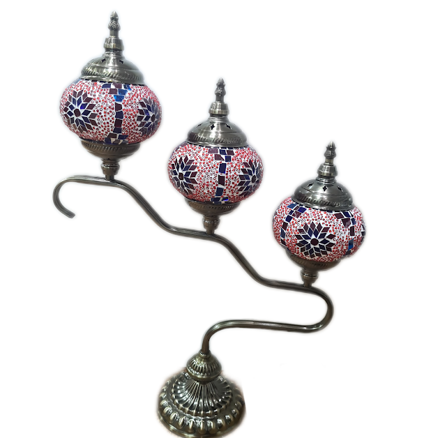 3 Globe Turkish Mosaic Lamp - TL40