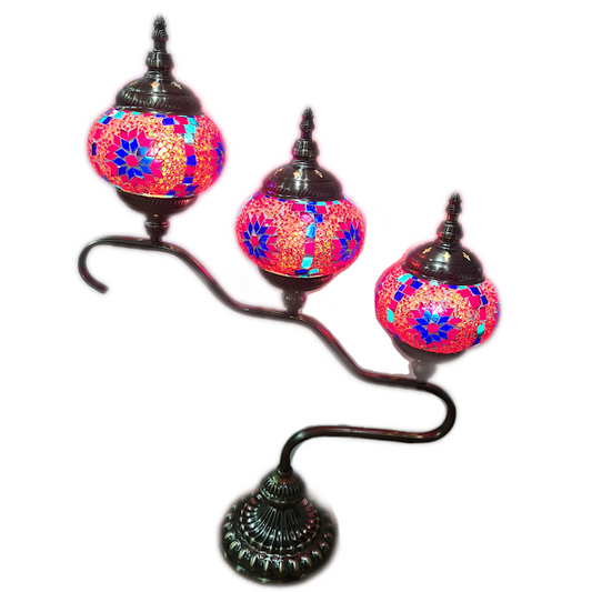 3 Globe Turkish Mosaic Lamp - TL40