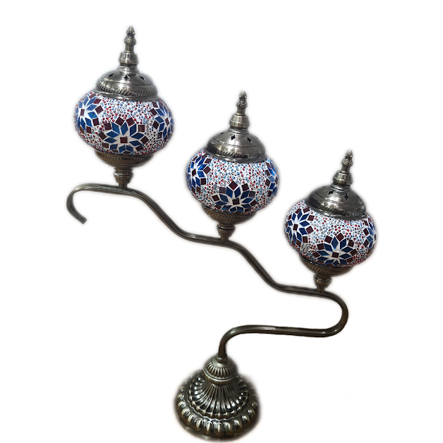 3 Globe Turkish Mosaic Lamp - TL40