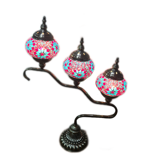 3 Globe Turkish Mosaic Lamp - TL40