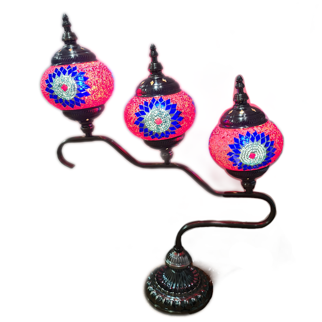 3 Globe Turkish Mosaic Lamp - TL40