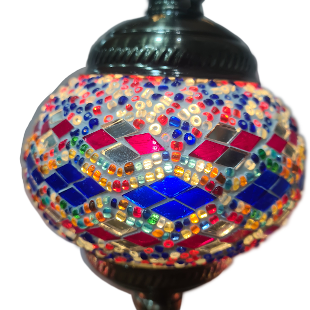 3 Globe Turkish Mosaic Lamp - TL29
