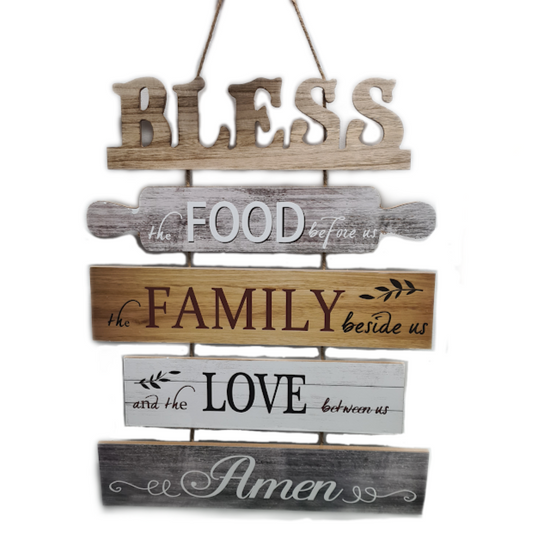 Bless Food Family Love Sign