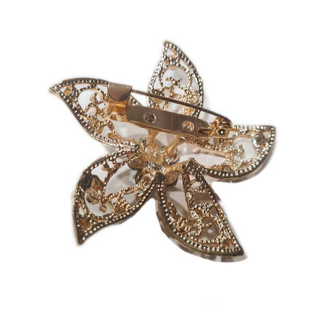 Gold Flower Brooch