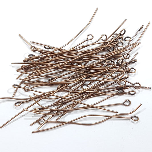50pc 4.5cm Antique Copper Eye Pins