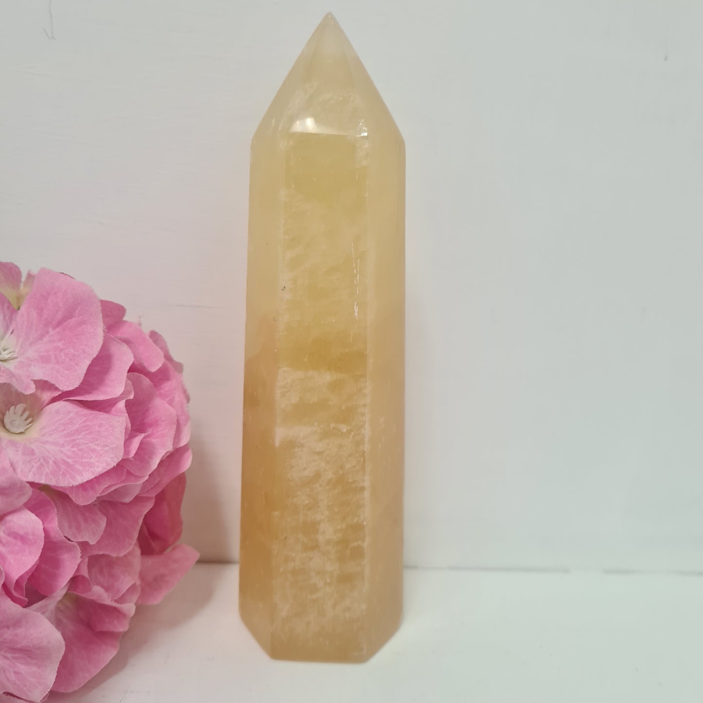 856g Honey Calcite Tower