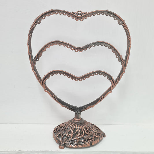 Copper Heart Earring Display Stand
