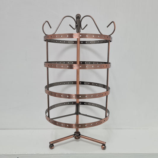 4 Tier Copper Rotating Earring Display Stand