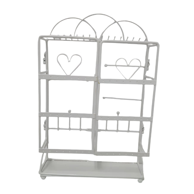 White Heart Jewellery Display Stand