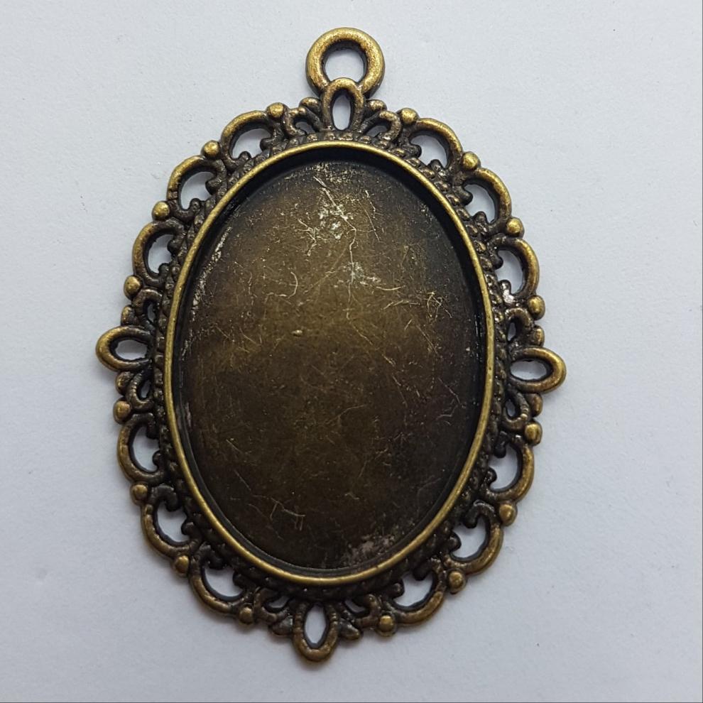 2pc Small Oval Cabochon setting