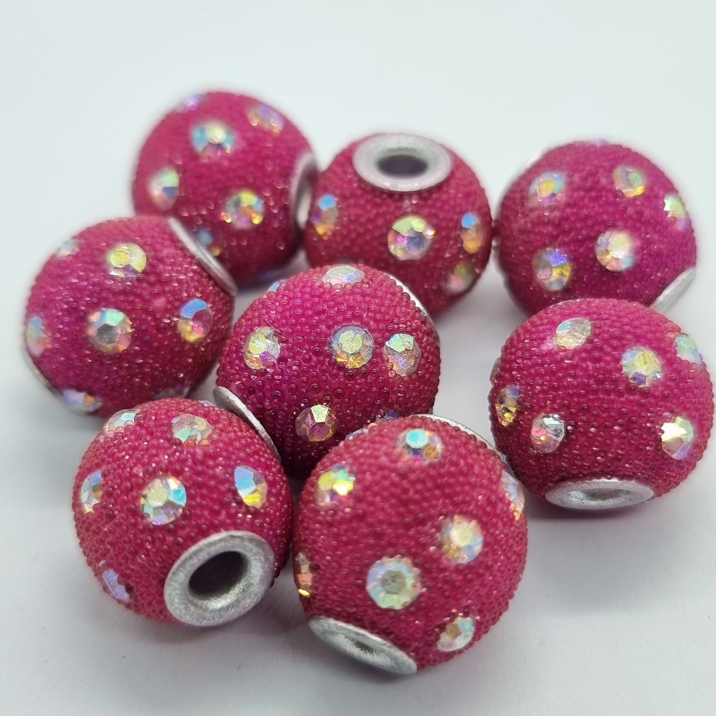 Pink Sparkling Kashmiri Beads