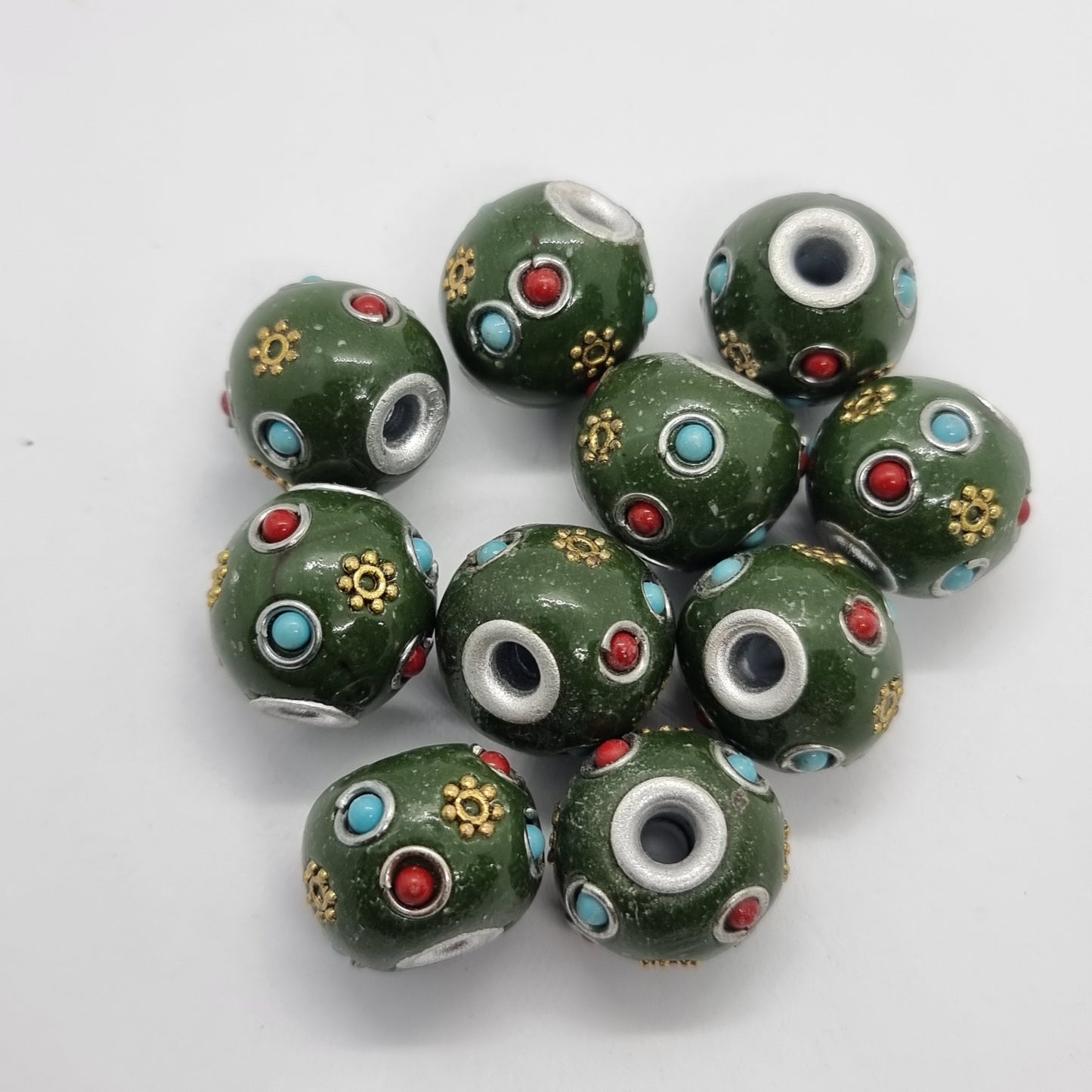 Green Kashmiri Beads