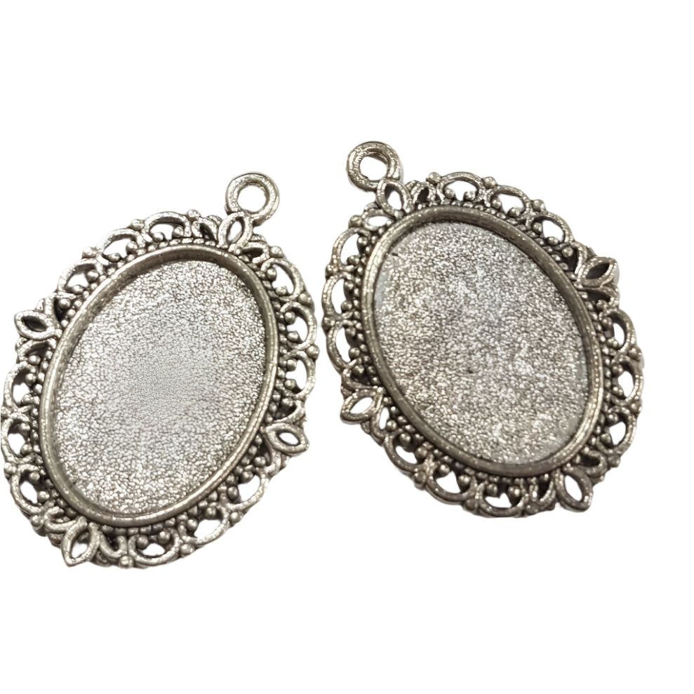 2pc Small Oval Cabochon Pendant