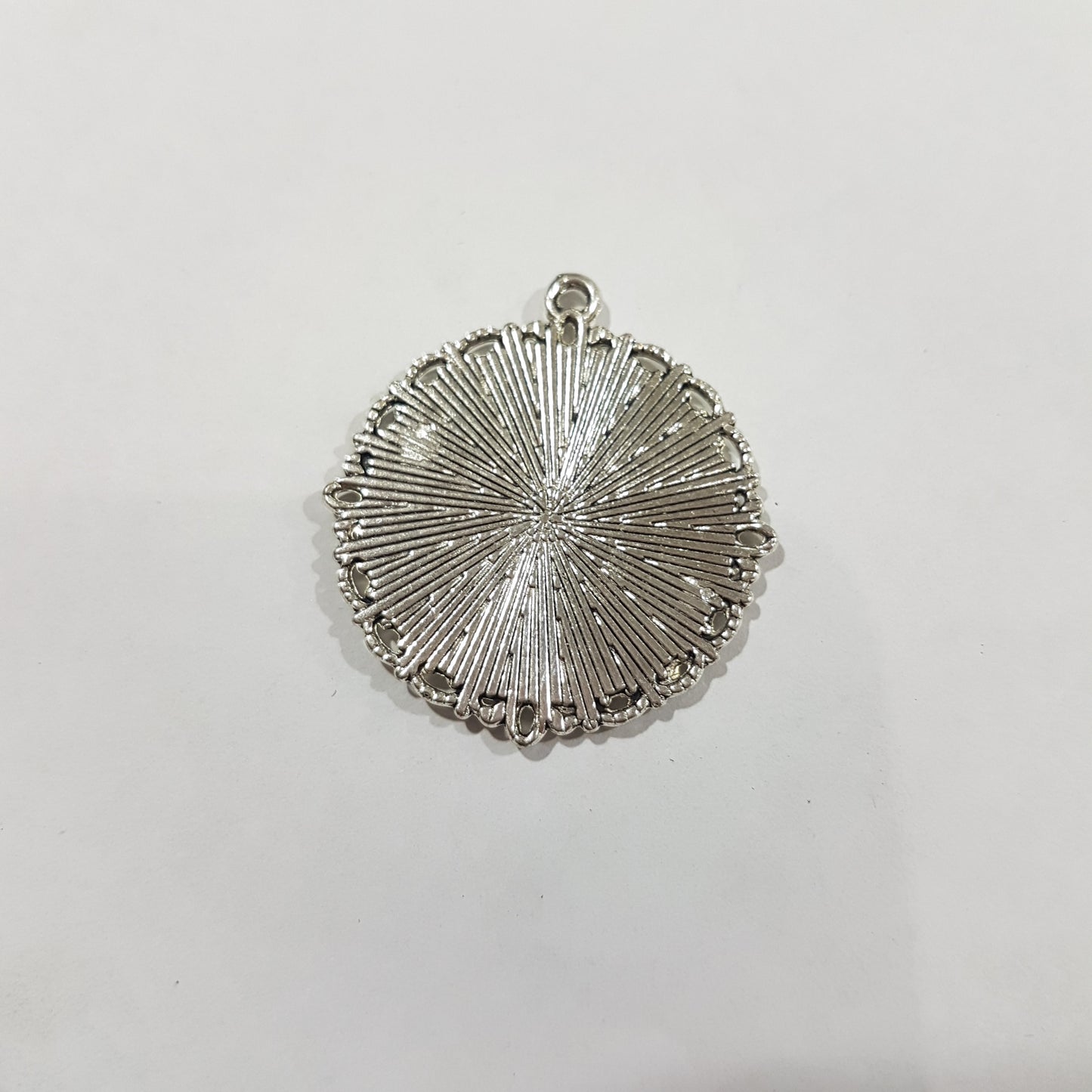 Round Silver Cabochon Pendant