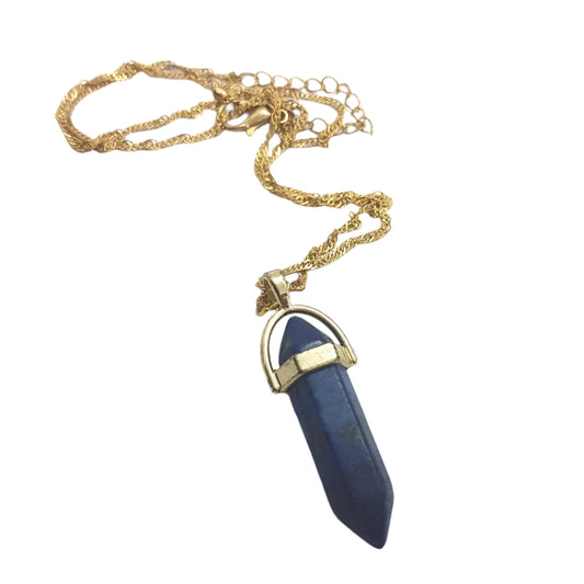 Natural Lapis Lazuli Point Necklace