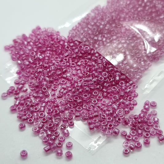 15g 1.5mm Purple Luster Glass Beads
