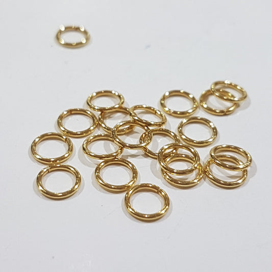 6mm 18k Gold Plated Jump Rings