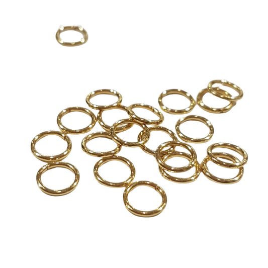 6mm 18k Gold Plated Jump Rings