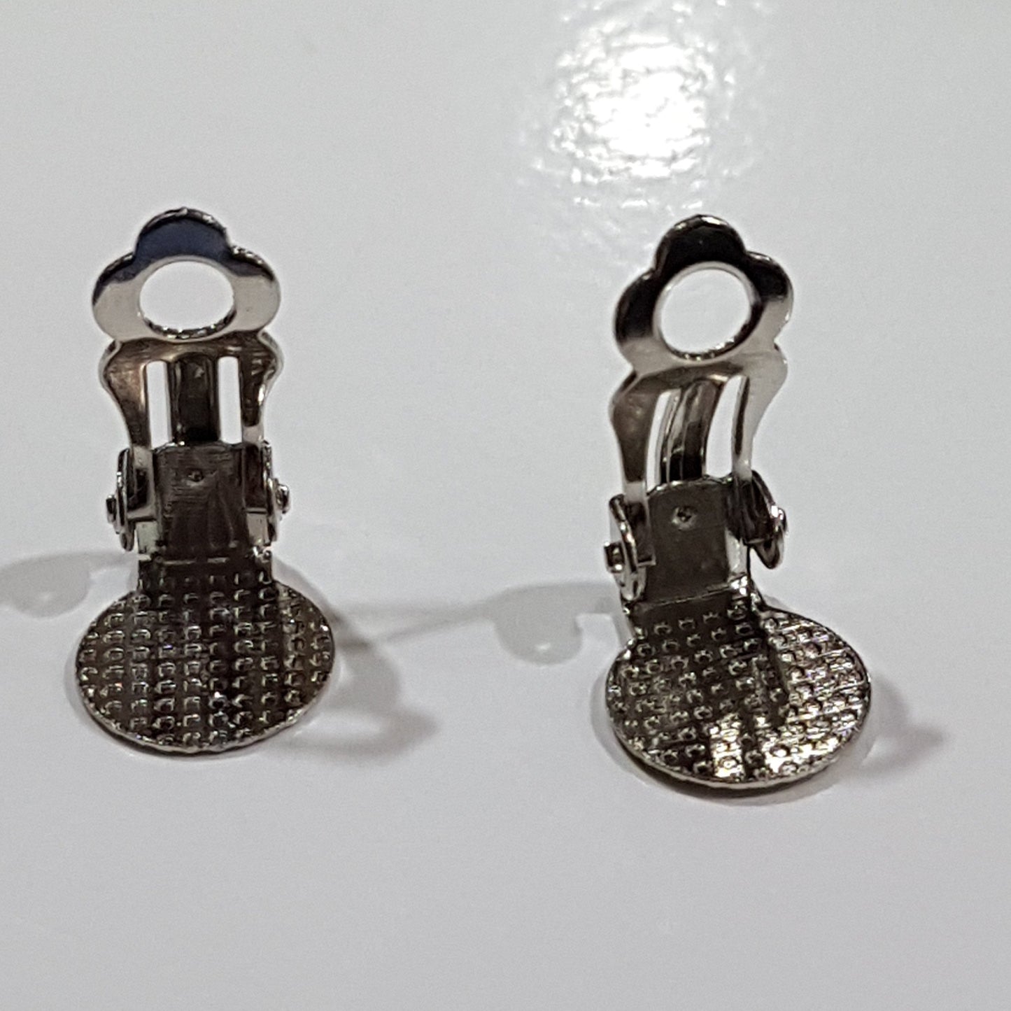 Silver Clip on Earring with Flat Pad