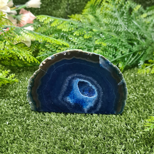 Agate Geode Dyed Blue
