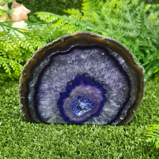 Agate Geode Dyed Purple