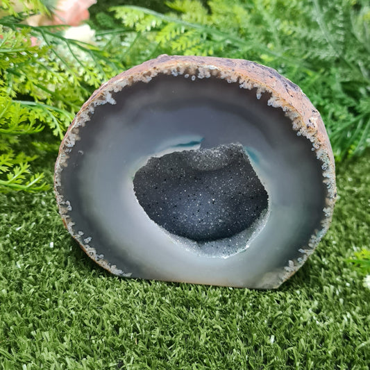 Agate Geode Dyed Blue