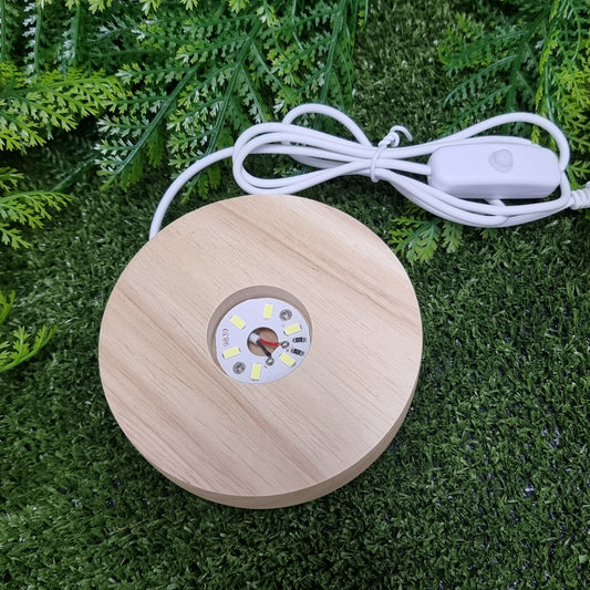 Large USB LED Crystal Display Base